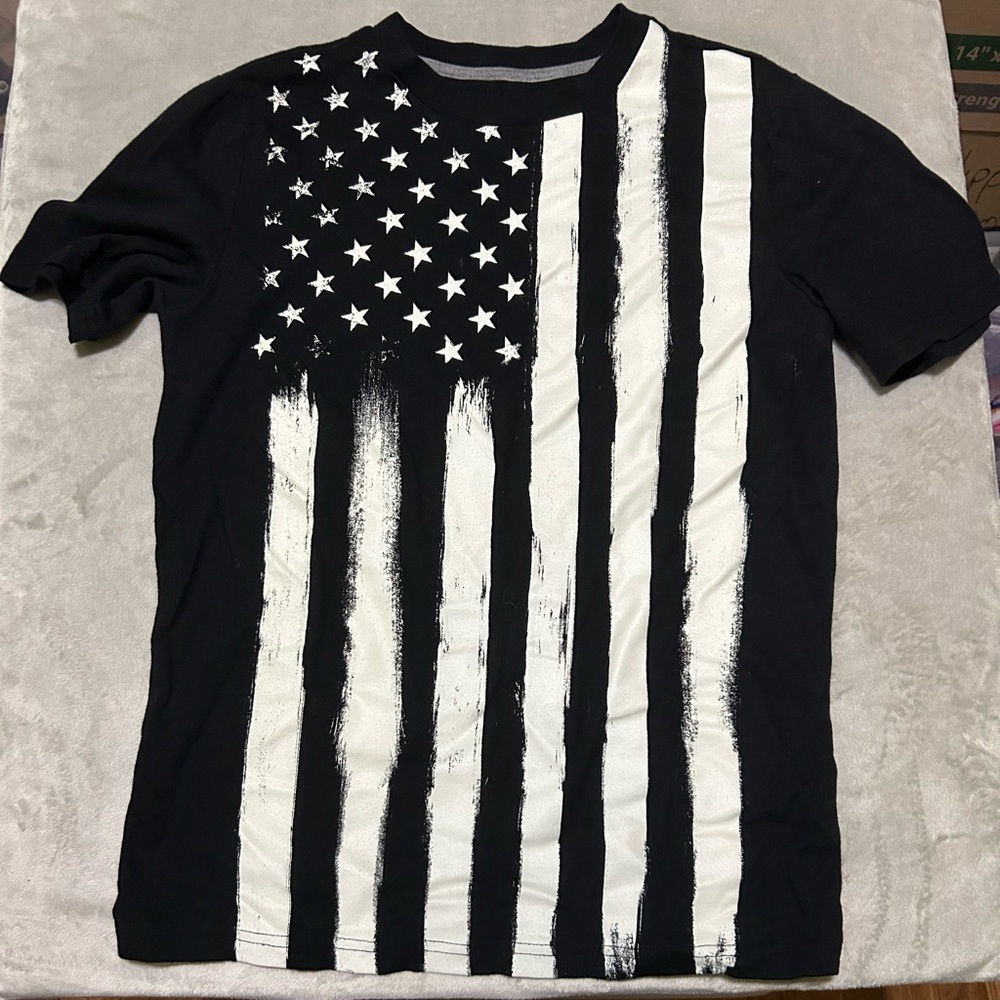Patriotic Black and White Kids Tee